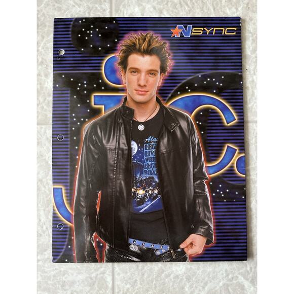 JC NSYNC Folder From 2002 Y2K Excellent Condition - Picture 1 of 4